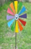Grote metalen windspin met kleurrijke bloem metalen windmolen Garden Decoratie Outdoor Stakes Kinderwind spinners Q08113093803