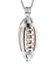 Kedjor American Football Cremation Jewelry for Ashes Kvinnor Män halsband Äldre rostfritt stål Memorial Urn5660546