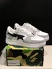 10a 10a med boxdesigner sta casual skor shark sk8 låg patent läder svart vit blå rosa abc camo kamouflage skateboarding jogging män kvinnor sport sneakers trai