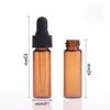 Piccolo vetro blu ambra trasparente da 4 ml fiale bottiglie di contagocce e-liquid mini profumo di vetro olio essenziale bottiglia e-juice 1200pcs jealw