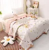 ブランケット新しいレトロスタイルシリーズ洗浄コットンリネンダブルレイヤー糸Bedspread