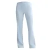 LU-1461 Kvinnor Yoga bär sportbyxor med hög midjig kostymbyxor Form Slim Nylon Elastic Breatble Fitness Straight Leg Pants