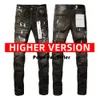 Designers Purple Jeans Denim Trousers Mens Jeans Designer Jean Men Black Pants High-end Quality Straight Robin Streetwear Sweatpants 3675