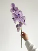 Fleurs décoratives élégante orchidée papillon artificielle fleur violette faux arrangement floral Phalaenopsis pour la décoration de la maison fête de mariage