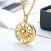 Collane a sospensione Vintage Big Sun and Moon Collana in acciaio inossidabile Boho Charm Celestial Dainty for Women Collier Femme Bff Jewelr255k