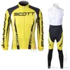 SCOTT Pro Autumn Cycling Jersey Set Bicycle Sportwear Suit MTB Uniform Ropa Ciclismo Road Bike Clothing Bicicleta Long Bib Pants 231221