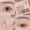 9 färger Eyeshadow Palette Akryl Matt Glitter Shiny Eye Shadow Shimmer Makeup Powder Pigments Cosmetics 231220