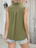 Damen-Tanks für Damen, Sommer, Camis, elegant, mit Knöpfen, ärmellos, Neckholder-Shirts, Bürodame, Weiß, Schwarz, Weinrot, Bluse, schicke Tops