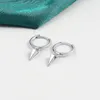 Boucles d'oreilles en peluche de géométrie en argent livvy gouttes d'oreille de cône pour les femmes à la mode de bijoux punk simple