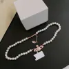 Kolye Kolyeler Moda Marka Tasarımcı Mektubu Chokers Lüks Kadın Mücevher Metal İnci Kolye Kadın Zinciri Mote Motion Mevcut Noel Hediyesi G2312221PE-3