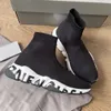 파리 스피드 1.0 디자이너 캐주얼 양말 신발 고품질 안락한 안락한 남녀 여성 플랫폼 Hommes 메쉬 트레이너 블랙 반짝이 니트 트리플 워킹 스니커즈