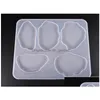 Molds Agate Coaster Molds Sile Resin Mods 5 Cavity Flexible Translucence Uv Mold Diy Table Decoration Making Drop Delivery J Dhgarden Dhhip
