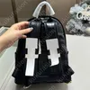 Woman Luxury Backpack Crocodile Print Leather Designer Schoolbag Gold Buckle Mens Bookbag Fashion Back Packs Casual Book Bag