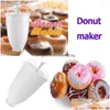 Backformen Backen Mods Donut Mod Einfache manuelle Waffel Spender Tragbare Donut Herstellung Hine Kuchen Küche Gebäck DIY Werkzeug Drop Deliv Dhagt