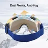 Anti Fog Ski Goggles Motorcykel Vinter snowboard Skidglasögon Utomhus Sport Windproof Mask Off Road Helmet 231221