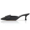 Mulheres famosas Sandálias Bombas MAYSALE 50 mm Borgonha Preto Bege Camurça Gatinho Mules Itália Deluxe Slingback Dedo Apontado Designer Festa de Casamento Caixa de Salto Alto UE 35-43