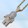 Paradiglione a pendente ghiacciato Collana di design di lusso Hip Hop Bling Diamond Astronaut Charms Gold Chain Gold Pendiars Fashion Statemen6480174