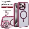 Case de teléfono a prueba de choque magnético de alta calidad con película de cámara para el iPhone 15 14 13 12 11 Cajones de Pro Máxir con bolsa Opp