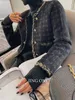 カーディガンセーターニットウェア高品質のジャケット女性服y2k韓国ファッションスタイルウィンタービンテージエレガントコート贅沢231220