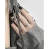 FINS Bump Design Echt S925 Sterling Silber Unebener Ring Offene Männer und Frauen Einstellbar Punk Rock Finger Edlen Schmuck Zubehör 231220