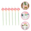 Decoratieve Bloemen 6 Stuks Decor Callalilyflower Picks Kunstplanten Plastic Party Props Kantoor Gesimuleerde Decoraties Voor Vakantie