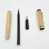 قلم التوقيع الخشبي الإبداعي مع صندوق القلم الرصاص مجموعة قرطاسية أسطوانة طبيعية للأعمال والمكاتب كهدية مهرجان