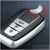 Car Key 2023 Leather Tpu Car Key Er Case Accessories Keychain Ers Protect For Prius Camry Corolla C-Hr Chr Rav4 Drop Delivery Automobi Dhc9L