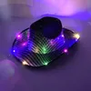 Modna fluorescencyjna impreza Party Luminous Bar Cowgirl Cap Led Cowboy Hat Flashing On Dark Night Party 231220