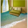 Moderne Bodenmalerei 3D-Bodenmalerei am Meer, Brandung, Strand, 3D-PVC-Tapete, selbstklebende Bodentapete, 3d204Z