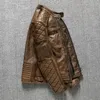 Kurtki męskie prawdziwy skórzany płaszcz męski amekaji noszą ubrania amerykański stojak na okołnie