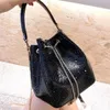 mini women serpentine bucket bags 2022 designer shiny purses handbags fashion tiny silver crossbody shoulder chain bag stone class2824
