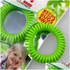 Controllo dei parassiti Braccialette per le zanzare Bracciale elastico a spirale Canda a spirale Canna Telefono Anello di anello Anti-Mosquito Bracelet DROP DHFNL