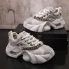 Dicke Männer Herbst Casual Fashion Schuh laufen alleinige Lederspannte atmungsaktive Höhe erhöhte Plattformschuhe Mann Chunky Sneaker 963 S 498 839 S