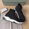 Paris Speed 1.0 Designer-Freizeit-Sockenschuhe, hochwertige, bequeme Sohle, atmungsaktiv, für Herren und Damen, Plattform, Hommes Mesh-Trainer, schwarzer Glitzer-Strick-Triple-Walking-Sneaker