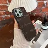 Designer Fashion Leather Phone Cases For iPhone 15 Pro Max 14 13 12 11 14Pro 13Pro L Letter Brown Floral Back Cover Luxury Mobile Shell Full coverage Protection Case