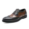 Scarpe eleganti 2024 Scarpe formali da uomo classiche brogue in pelle Oxford con punta alare fatte a mano Zapatillas Hombre