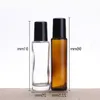 Hot Sale Amber 에센셜 오일 용 롤러 병에 15ml 롤 롤오리 리필 가능한 병 1/2oz 금속 롤러 볼 600pcs/lot tdrgj