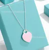 Marque de créateurs tiffays émail grand amour collier collier collier chaîne femme cadeau pour les meilleurs amis polyvalents