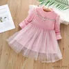 Robes de fille Formulaire Fashion Petites filles Costume en dente