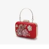 Säljs manuella miniblommor kosmetiska väskor handväska axel messenger kedja väska hög kvalitet233u