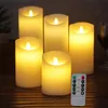 3st 1st Candles Lights LED Flameless Candles Light With Timer Remote Control Smooth Fliming Candle Light Battery Operated Y203b