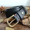 Belts 3.8CM Solid Copper Pin Buckle Belt Male Serpentine Strap Snakeskin Grain Fashion Cowskin Genuine Leather Jeans 2024