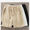 Jeans masculinos shorts para homens versátil verão outerwear respirável secagem rápida solto encaixe branco calças casuais esportes capris