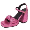 Green Women Sandals Summer Sier Buty 2023 Platforma Sexy High Obcasy Peep Toe Pink Party Dance Brand 5 5 5