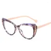Zonnebrilmonturen Patchwork Kleur Bril Cat Eye-vorm TR90 Materiaal Damesbrilmontuur Blauw licht Blokkerend Transparant Vrouw