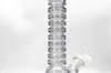 17 tum Glass Bekaer Bong Hookah Chrome med logotypen stor perc 14mm fog med downstem och skål