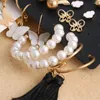 Stud Earrings Boho Vintage Geometric Earring Sets For Women Pearl Crystal Butterfly Tassel Thread Dangle Hanging Wholesale