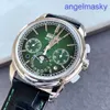 Luxury Patek Watches For Men Super Complex Function Chronometer Series 5270p Green Disc PT950 Manual Mechanical Mens Watch Business Leisure Watch Set Not Fo