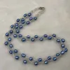 Anhänger ELEISPL JEWELRY ONE SET Blaue Süßwasserperlen Halskette und Armband Handarbeit Magnetverschluss #498-7