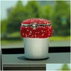 Cendriers Cool Colorf Tasses Diamants Cendrier Incrustation Strass Herbe Sèche Tabac Cigarette Fumer Cendres Conteneur Cendriers Led Éclairage Voiture Dhxk4